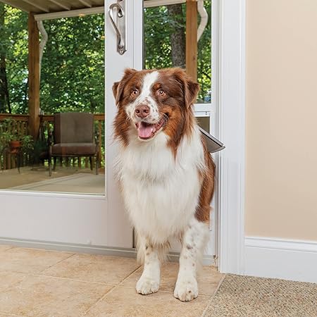 Sliding door insert pet door